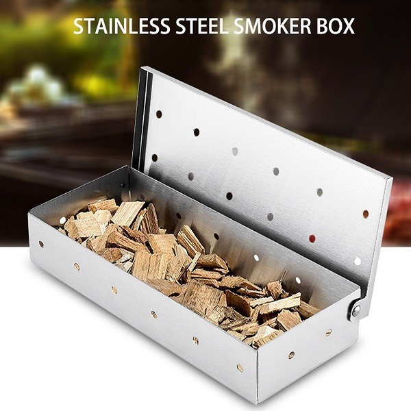 Κουτί Ανοξείδωτο για Κάπνισμα Κρέατος σε Ψησταριά bbq