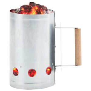 Δοχείο Εκκίνησης για Κάρβουνα από μέταλλο και ξύλινη λαβή  26.5×17 cm fire starter